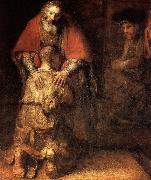 REMBRANDT Harmenszoon van Rijn The Return of the Prodigal Son (detail) oil painting artist